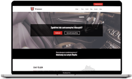 Strona Włamywacz na laptopie